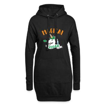 Magical Vegan - Hoodie-Kleid - Schwarz - Vorne