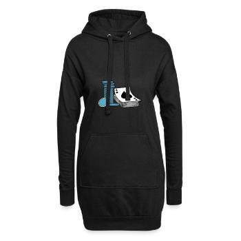 Poker et jetons de poker - Sweat-shirt à capuche long Femme - noir - Devant