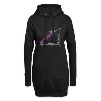 Idée de conception de cadeau de plaisanterie drôle de nerd Hippotenuse - Sweat-shirt à capuche long Femme - noir - Devant