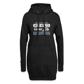 Lustige Krebshoffnung Chemo gibt mir Superkräfte - Hoodie-Kleid - Schwarz - Vorne