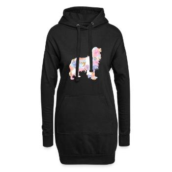 Cavalier King Spaniel Lustig Hund - Hoodie-Kleid - Schwarz - Vorne