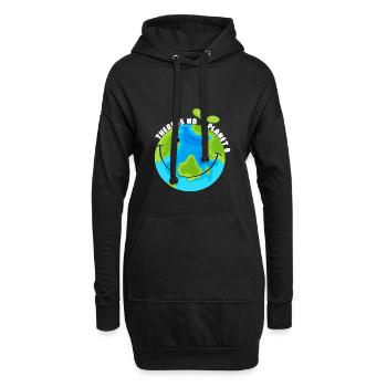 Il n'y a pas de planète b - Sweat-shirt à capuche long Femme - noir - Devant