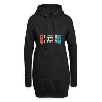 Switch Joy Ich habe mein Spiel angehalten - Hoodie-Kleid - Schwarz - Vorne