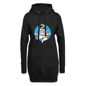 Yoga Astronaut - Hoodie-Kleid - Schwarz - Vorne