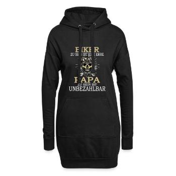 Biker Dad Moto Pride Kids Mariage Femme Cadeau - Sweat-shirt à capuche long Femme - noir - Devant