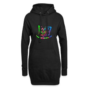 Gardez Wonderland Mad Hat Hatter - Sweat-shirt à capuche long Femme - noir - Devant