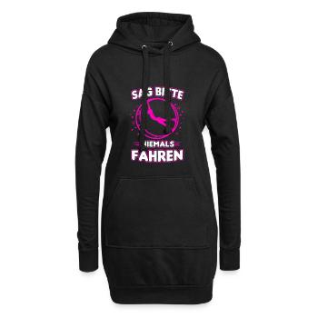 S'il vous plaît ne jamais dire aller gymnastique cadeau Rhönrad - Sweat-shirt à capuche long Femme - noir - Devant