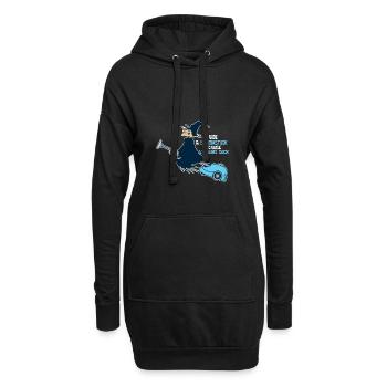 Halloween aspirateur balai de sorcière cadeau drôle - Sweat-shirt à capuche long Femme - noir - Devant