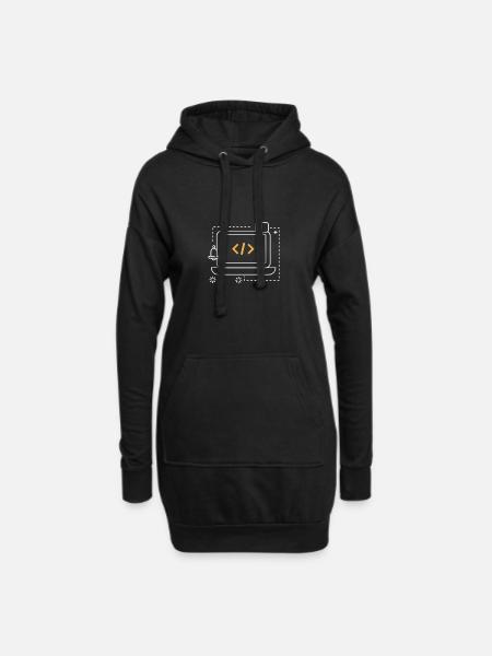 Programmierer - Hoodie-Kleid - Schwarz