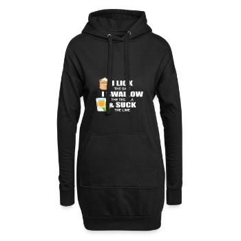 Tequila Lustig Sexuell Flirt Alkohol Salz Geschenk - Hoodie-Kleid - Schwarz - Vorne