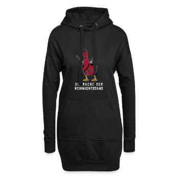 Die Rache der Weihnachtsgans Superheld Ninja Gans - Hoodie-Kleid - Schwarz - Vorne