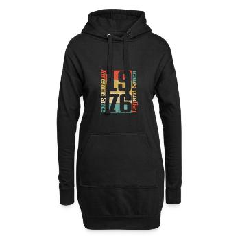 Awesome since 1976, Legend since 1976 - Hoodie-Kleid - Schwarz - Vorne