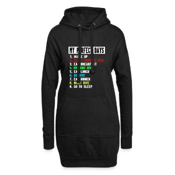 MON JOUR DE PLONGÉE PARFAIT - PLONGÉE - journée parfaite - Sweat-shirt à capuche long Femme - noir - Devant