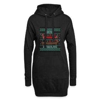 Chandail de Noël moche du pays des merveilles viennois - Sweat-shirt à capuche long Femme - noir - Devant
