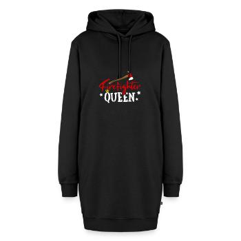Pompier femme cadeau pompier reine - Sweat-shirt à capuche long Femme - noir - Devant