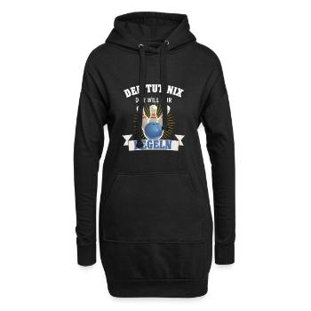 Kegeln Kegelclub Kegelverein Bowling - Hoodie-Kleid - Schwarz - Vorne