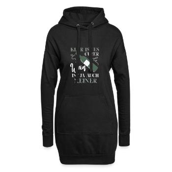Klar ist es guter Wein, ist ja auch meiner - Hoodie-Kleid - Schwarz - Vorne