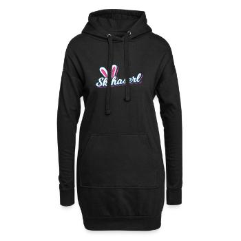 Skihaserl Ski Haserl Skihase Geschenk Apres Ski - Hoodie-Kleid - Schwarz - Vorne