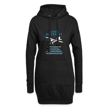 Bevor Du Fragst Modellflugzeug Modellbau - Hoodie-Kleid - Schwarz - Vorne