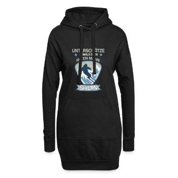 Skifahrer Skier Senior Geschenk Skipiste Skiurlaub - Hoodie-Kleid - Schwarz - Vorne