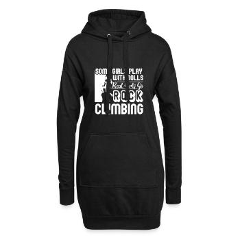 Chemise d'escalade Real Girl Go Rock - Sweat-shirt à capuche long Femme - noir - Devant