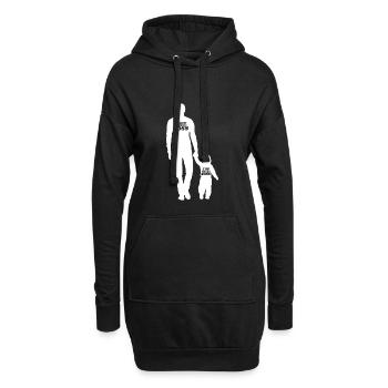 Vater Sohn Partnerlook Kleidung Beziehung Papa - Hoodie-Kleid - Schwarz - Vorne