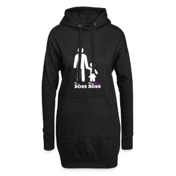 Vater Tochter Partnerlook Kleidung Beziehung Papa - Hoodie-Kleid - Schwarz - Vorne