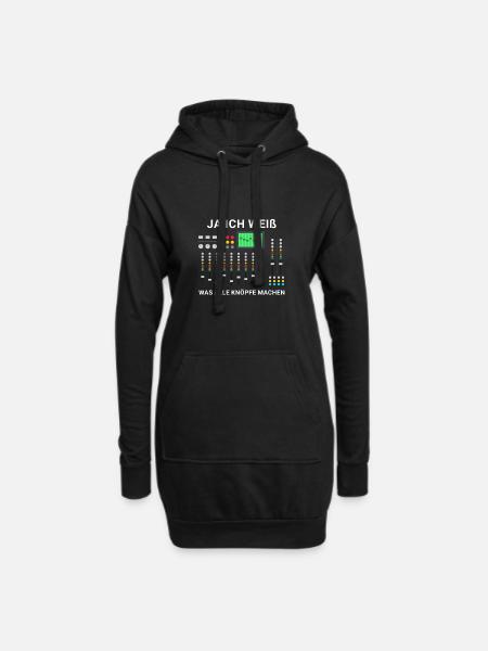 Tontechniker Engineer Mischpult Tontechnik - Hoodie-Kleid - Schwarz