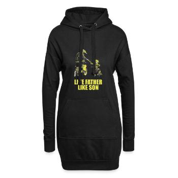 Like Father Like Son Motocross Motocross Dad Motoc - Hoodie-Kleid - Schwarz - Vorne