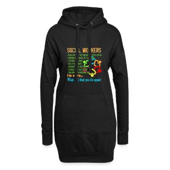 Sozialarbeiter Job - Hoodie-Kleid - Schwarz - Vorne