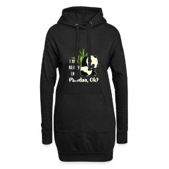 J'aime vraiment le cadeau Panda Panda Bear Koala - Sweat-shirt à capuche long Femme - noir - Devant