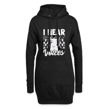Choir I Hear Voices Choir Chef d'orchestre Chef d'orchestre - Sweat-shirt à capuche long Femme - noir - Devant