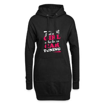 Technicien mécatronique tournevis tuner tuning fille - Sweat-shirt à capuche long Femme - noir - Devant