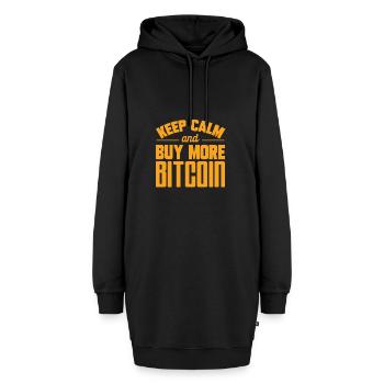 Bitcoin - Sweat-shirt à capuche long Femme - noir - Devant