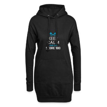chemise de fléchettes - T-shirt drôle de fléchettes - Sweat-shirt à capuche long Femme - noir - Devant