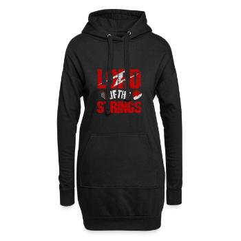Gitarre - Hoodie-Kleid - Schwarz - Vorne