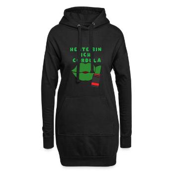 Cordula Fasching Geschenk und Idee für Schlager - Hoodie-Kleid - Schwarz - Vorne