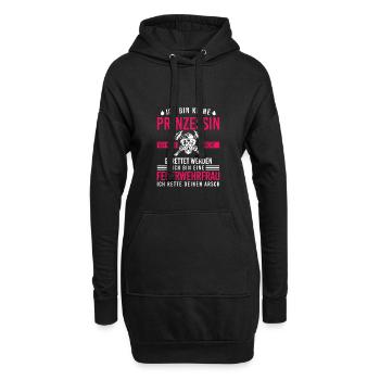 Prinzessin Feuerwehrfrau Freiwillige Feuerwehr - Hoodie-Kleid - Schwarz - Vorne