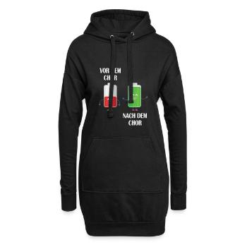 Vor dem Chor-Nach dem Chor - Hoodie-Kleid - Schwarz - Vorne