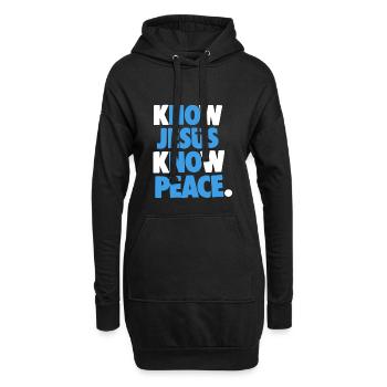 T-shirt Jésus - Sweat-shirt à capuche long Femme - noir - Devant