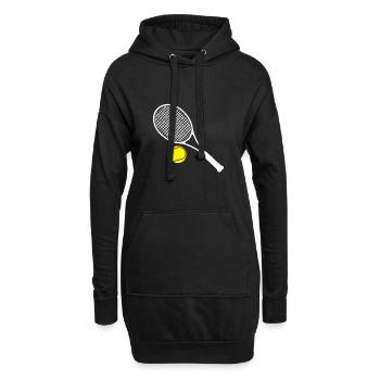 tennis - Sweat-shirt à capuche long Femme - noir - Devant