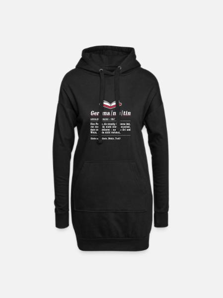 Germanistin Person Probleme Germanistik Germanist - Hoodie-Kleid - Schwarz