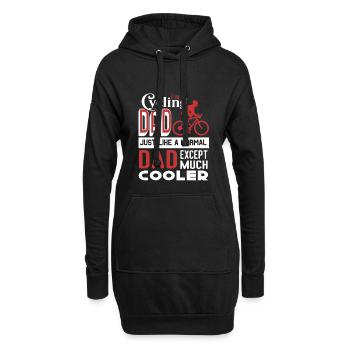 Radfahren Radfahren Papa Kühler - Hoodie-Kleid - Schwarz - Vorne
