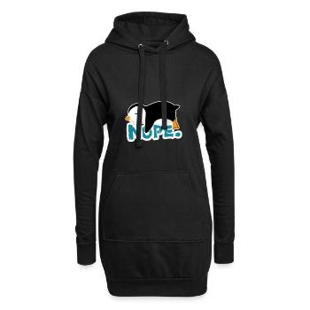 Nope Penguin Zookeeper Penguin propriétaire cadeau - Sweat-shirt à capuche long Femme - noir - Devant