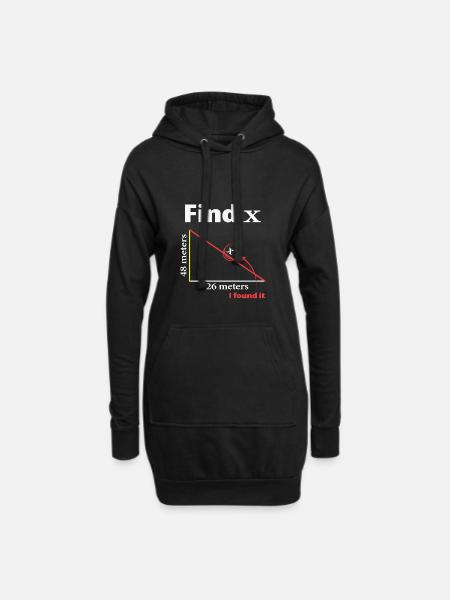 Pythagoras Triangle Mathematiker oder Mathe-Lehrer - Hoodie-Kleid - Schwarz