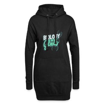 Biologie - Sweat-shirt à capuche long Femme - noir - Devant