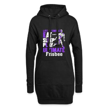 Ultimate Frisbee Eat Sleep Play Ultimate Frisbee - Sweat-shirt à capuche long Femme - noir - Devant