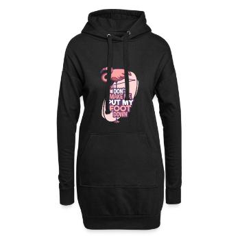 Flamingo - Sweat-shirt à capuche long Femme - noir - Devant