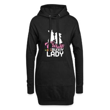 Chemise d'amant de lapin Crazy Bunny Lady - Sweat-shirt à capuche long Femme - noir - Devant
