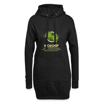 Biologie Lustig Biologe oder Wissenschaftler Gesch - Hoodie-Kleid - Schwarz - Vorne